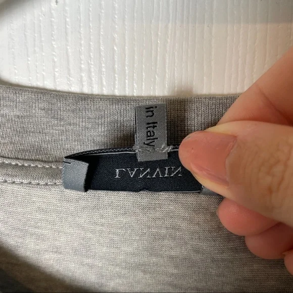 Lanvin Gray Patchwork T-Shirt - Picture 4 of 7